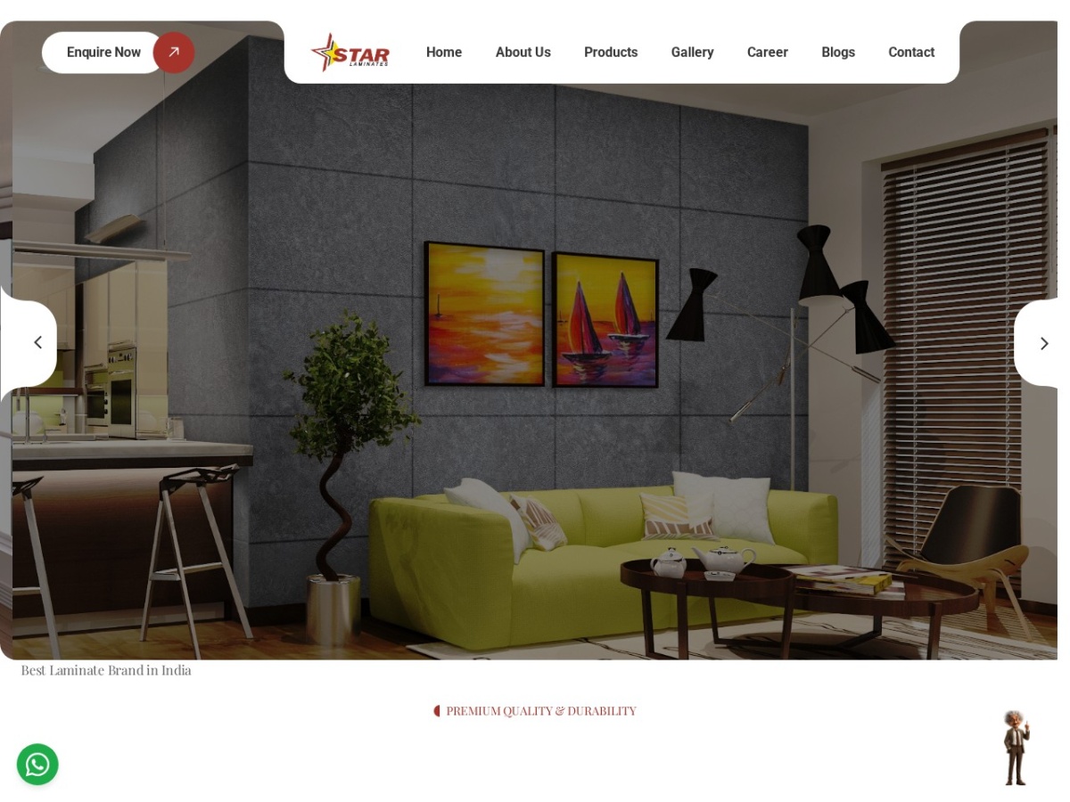 Star Laminates website preview